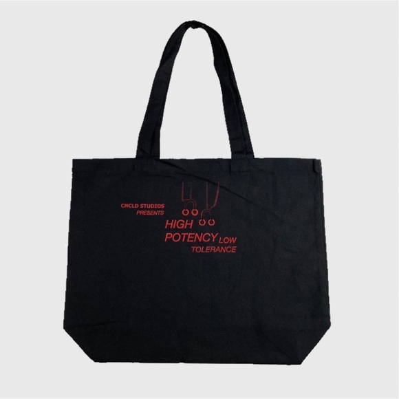 CNCLD  Noir Cinema Black Canvas Tote Bag - Picture 2 of 4